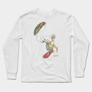 Dodo goes Kitesurfing Long Sleeve T-Shirt